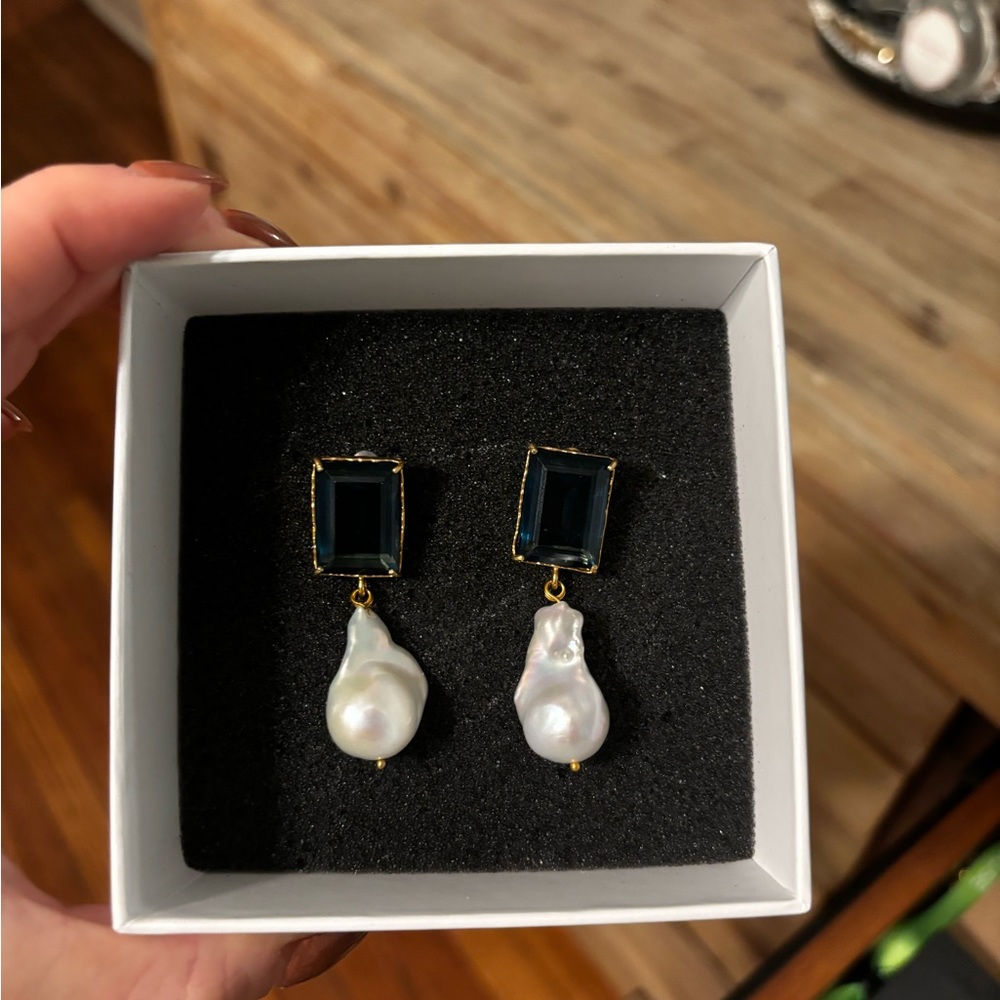 Christie Nicolaides Evie Earrings in Midnight Blue